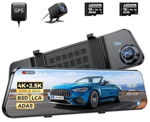 Main image of PG17 Max Mirror Dash Cam with 256GB TF Card