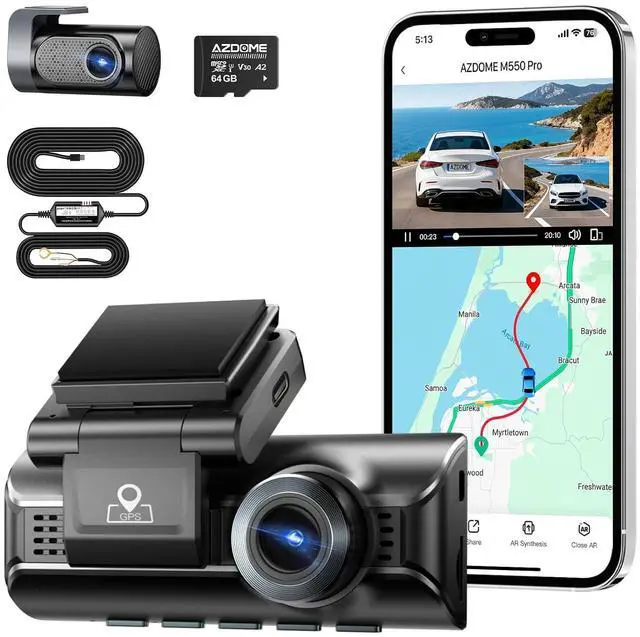 Main image of M550 Pro 4K ADAS Dash Cam with JYX05 Type-C Hardwire Kit for 24/7 Parking Surveillance