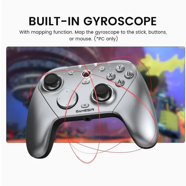 Alt view image 4 of 6 - G7 Pro Wired Controller for Xbox Series X|S, Xbox One, Wireless Gamepad for PC&Android with TMR Sticks, Hall Effect Analog Triggers, 1000Hz Polling Rate, 3.5mm Audio Jack - Silver