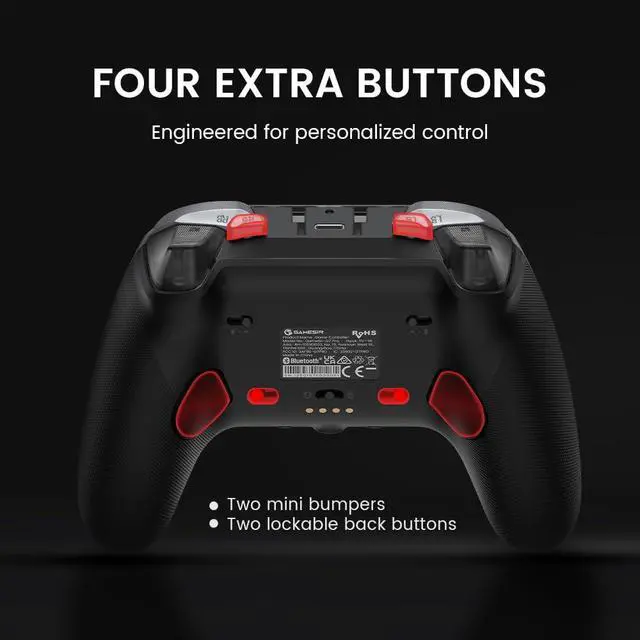 Alt view image 5 of 6 - G7 Pro Wired Controller for Xbox Series X|S, Xbox One, Wireless Gamepad for PC&Android with TMR Sticks, Hall Effect Analog Triggers, 1000Hz Polling Rate, 3.5mm Audio Jack - Silver