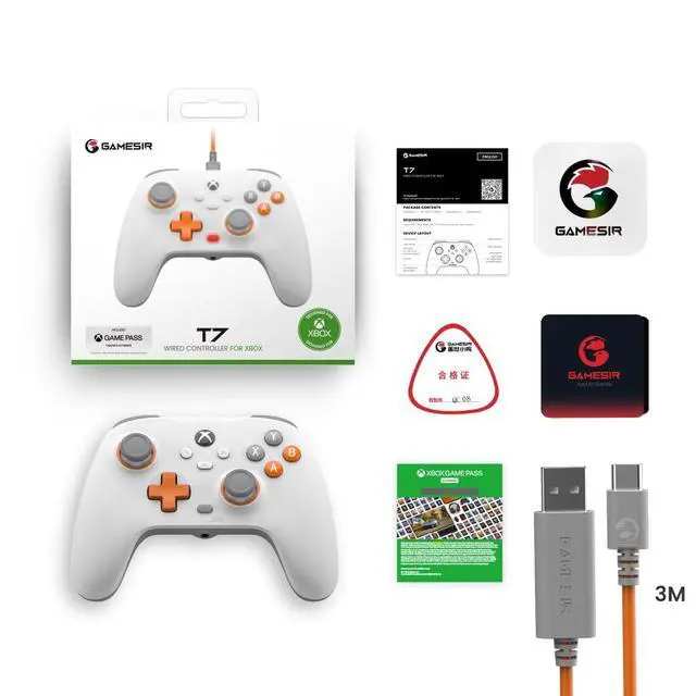 Alt view image 7 of 7 - T7 Wired Controller with Hall Effect Joysticks, Plug and Play Gaming Gamepad for Xbox Series X|S, Xbox One, Windows 10/11 & Steam, 3.5mm Audio Jack