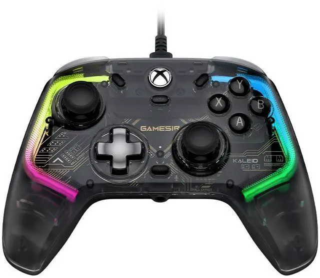 Main image of Kaleid Controller for Xbox Series X|S, Xbox One,Windows 10/11 & Steam, Wired Gaming Gamepad with Hall Effect Joysticks/Hall Trigger, Anti-Drift Joystick, Plus and Play - Transparent Black