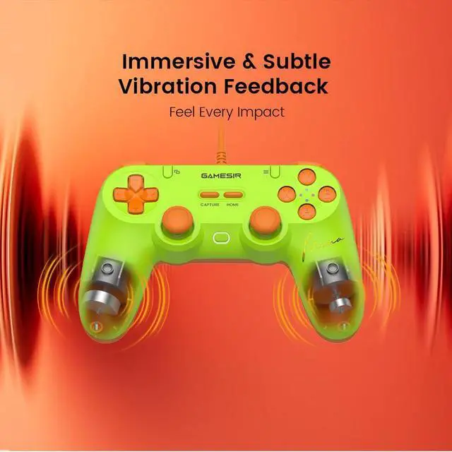 Alt view image 7 of 7 - Tegenaria Lite Wired Game Controller For Switch, Android, iOS, PC, Steam With Retro 90s Design, Hall Effect Sticks, 1000Hz Polling Rate, Dual Rumble Motors, Mappable Back Buttons, Ultra-Low Latency, E