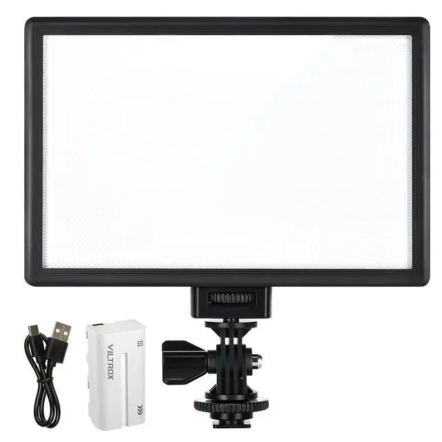 Alt view image 4 of 7 - 15W LED Video Light Panel, 3300K-5600K On Camera Light, Super Thin Key Light Panel with NP-F550, Led Photography Lighting CRI95+ for Studio Photography Video Recording Live Streaming L116T