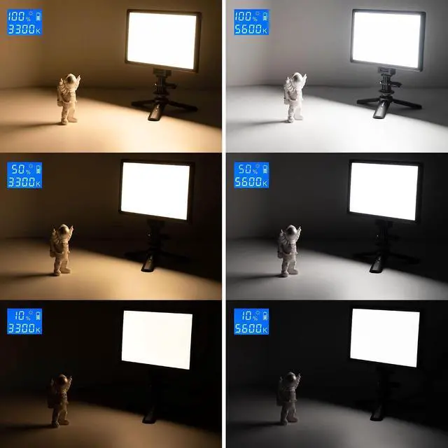 Alt view image 5 of 7 - 15W LED Video Light Panel, 3300K-5600K On Camera Light, Super Thin Key Light Panel with NP-F550, Led Photography Lighting CRI95+ for Studio Photography Video Recording Live Streaming L116T