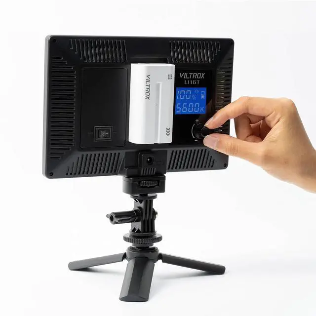Alt view image 6 of 7 - 15W LED Video Light Panel, 3300K-5600K On Camera Light, Super Thin Key Light Panel with NP-F550, Led Photography Lighting CRI95+ for Studio Photography Video Recording Live Streaming L116T