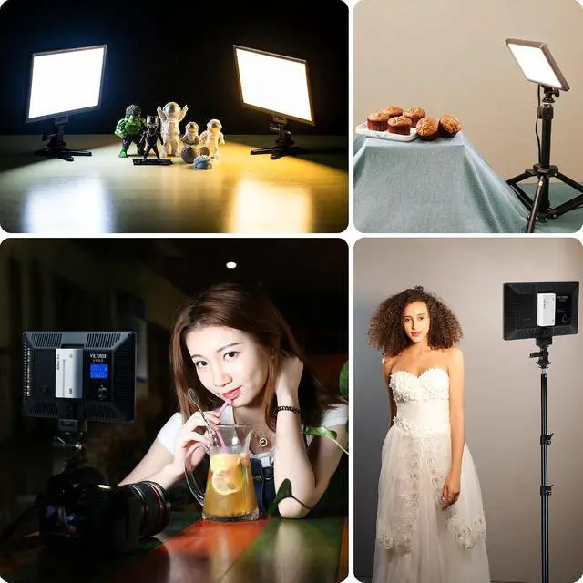 Alt view image 7 of 7 - 15W LED Video Light Panel, 3300K-5600K On Camera Light, Super Thin Key Light Panel with NP-F550, Led Photography Lighting CRI95+ for Studio Photography Video Recording Live Streaming L116T