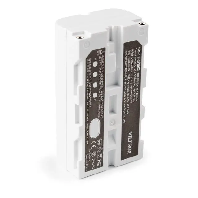 Alt view image 4 of 7 - 2 Pack NP-F550 2200mAh Battery, Replacement of Sony NP-F970 F960 F950 F770 F750 F570 F550, Compatible Godbox Neewee Led Light, Monitor (USB Type-C Input Port)