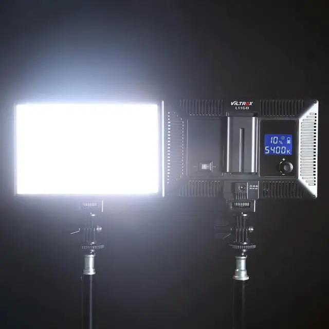 Alt view image 2 of 6 - L116T CRI95+ Super Slim Dimmable LED Light Panel,Bi-Color 3300K-5600K LED Video Light with LCD Control/Light Mount (NO Battery/No ac Adapter)