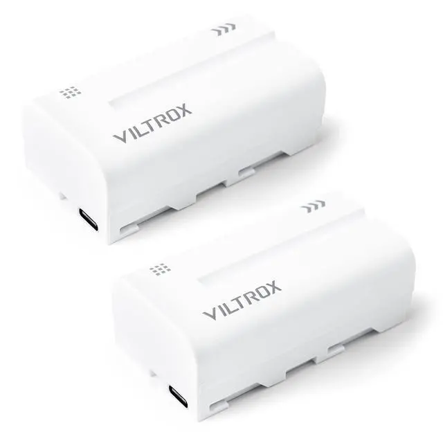 Alt view image 4 of 6 - 2 Pack 2200mAh USB-C Port Rechargeable Li-ion Battery NP-F550 for Video Conference Light 116T 200T Ring Light