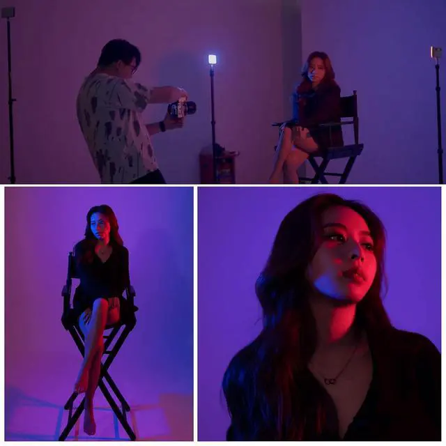 Alt view image 6 of 6 - Bluetooth RGB Portable Photography Light Panel | APP Remote 5W Full Color Streaming Light for Streamers Video Photography Youtube Tiktok Vlog
