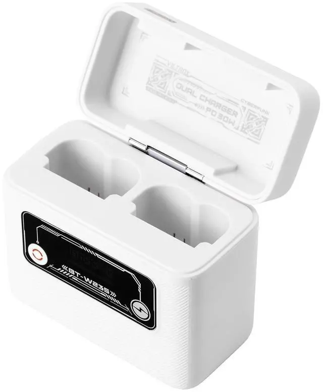 Main image of NP-W235 Dual Battery Charger, 5500mAh Storage Station & 30W Fast Charge Hub for Fuji NP-W235, 40.7Wh USB-C Dual Charging Case with Screen for Fujifilm GFX100 II X-H2S X-T5 X-S20
