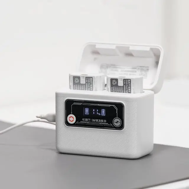 Alt view image 2 of 5 - NP-W235 Dual Battery Charger, 5500mAh Storage Station & 30W Fast Charge Hub for Fuji NP-W235, 40.7Wh USB-C Dual Charging Case with Screen for Fujifilm GFX100 II X-H2S X-T5 X-S20
