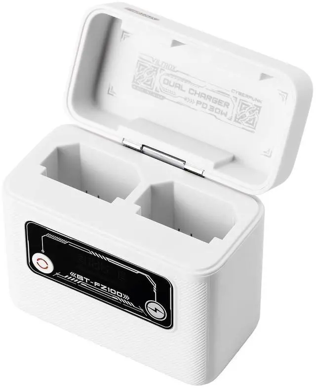 Main image of NP-FZ100 2-in-1 Battery Charger, 40.7Wh USB-C Dual Charging Case for Sony NP-FZ100, 5500mAh Storage Station & 30W Fast Charge Hub for Sony A7RIII ZV-E10 II A6600 FX30 A9II(BT-FZ100)