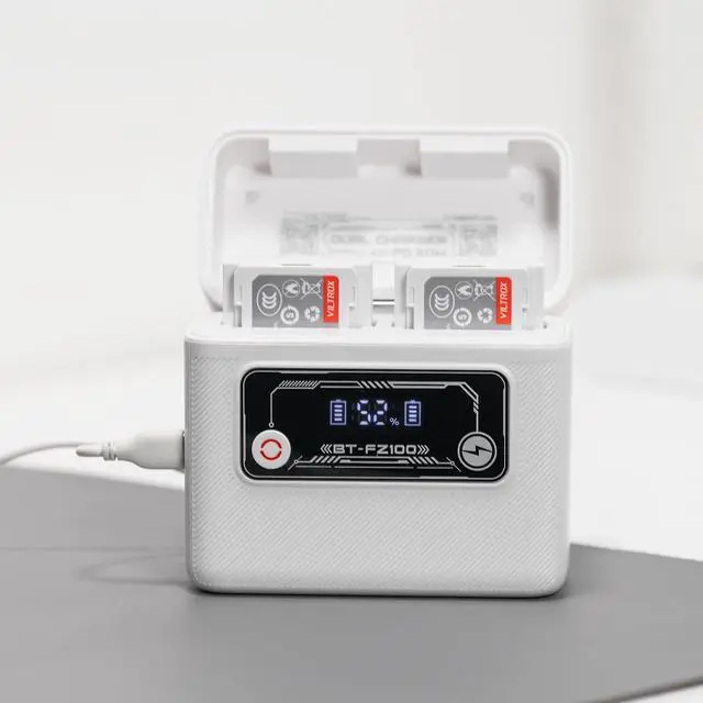 Alt view image 3 of 6 - NP-FZ100 2-in-1 Battery Charger, 40.7Wh USB-C Dual Charging Case for Sony NP-FZ100, 5500mAh Storage Station & 30W Fast Charge Hub for Sony A7RIII ZV-E10 II A6600 FX30 A9II(BT-FZ100)