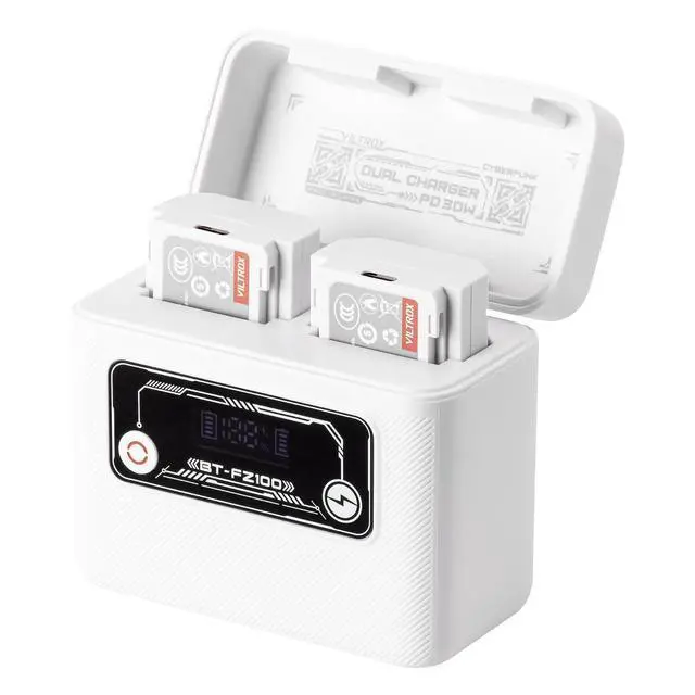 Alt view image 4 of 6 - NP-FZ100 2-in-1 Battery Charger, 40.7Wh USB-C Dual Charging Case for Sony NP-FZ100, 5500mAh Storage Station & 30W Fast Charge Hub for Sony A7RIII ZV-E10 II A6600 FX30 A9II(BT-FZ100)