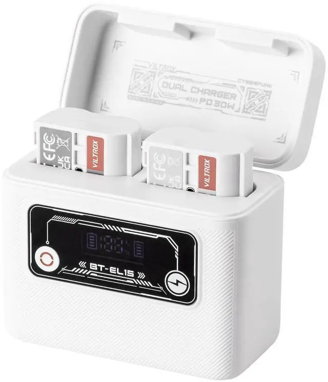 Main image of Dual Battery Charger Station & EN-EL15C Rechargeable Batteries for Nikon Cameras