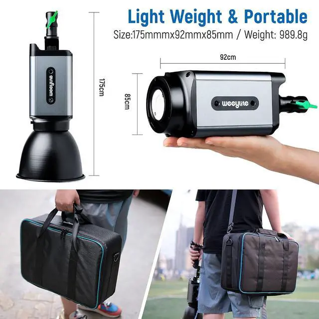 Alt view image 6 of 7 - 2500K-8500K LED Video Lighting, 60W Bowens Mount Smartphone Remote Studio Continuous Light for Portrait Wedding Outdoor Shooting YouTube Videos