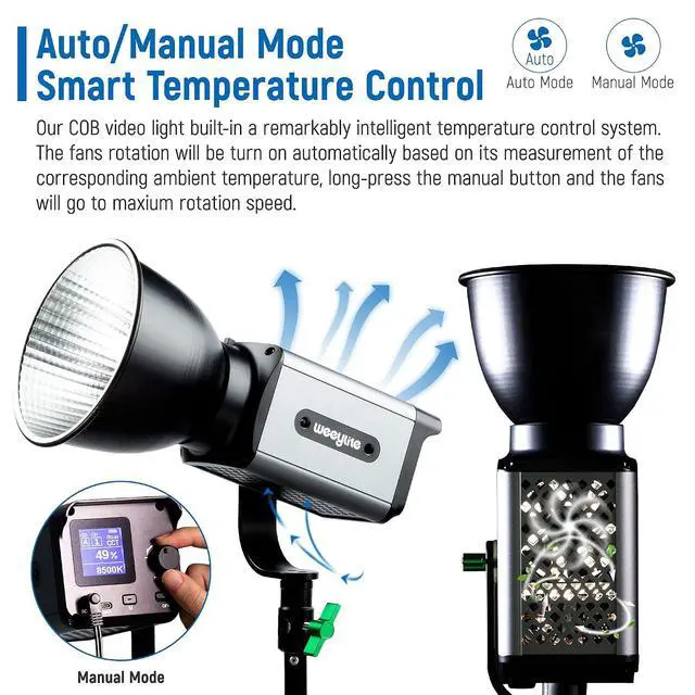 Alt view image 7 of 7 - 2500K-8500K LED Video Lighting, 60W Bowens Mount Smartphone Remote Studio Continuous Light for Portrait Wedding Outdoor Shooting YouTube Videos