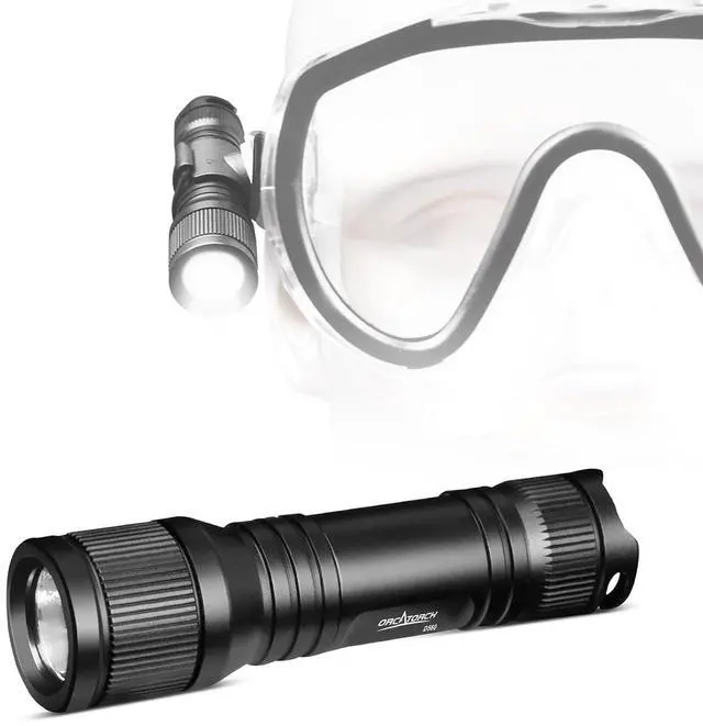 Main image of D560 Mini Scuba Dive Light Headlamp 650 Lumen Mask Diving Flashlight with 360° Rotatable Mask Clip, Underwater 150m Backup Headlight with Rotary Switch (Not Included Snorkel Mask) (Black)