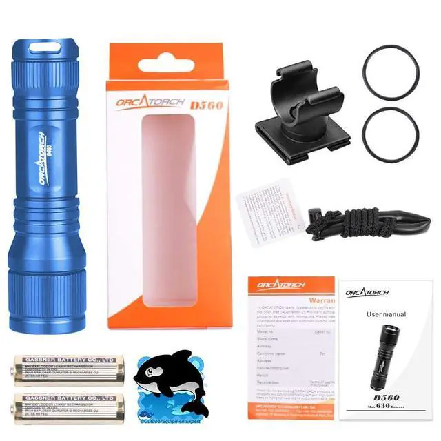 Alt view image 7 of 7 - D560 Mini Scuba Dive Light Headlamp 650 Lumen Mask Diving Flashlight with 360° Rotatable Mask Clip, Underwater 150m Backup Headlight with Rotary Switch (Not Included Snorkel Mask) (Blue)