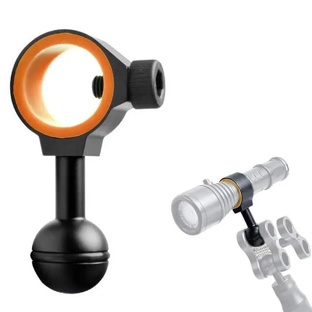 Alt view image 6 of 6 - ZJ18 New Universal Ball Joint Bracket Diving Torch Photography Video Lights Arm Buoyancy Fill Light Lamp Holder