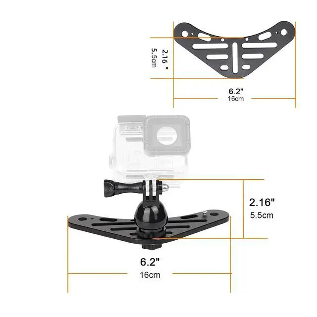 Alt view image 4 of 7 - Mini ZJ17 Underwater Camera Base Plate Kit for Gopro and Hand-Grips, Universal Waterproof Video Stabilizer Holder, for Underwater Photography