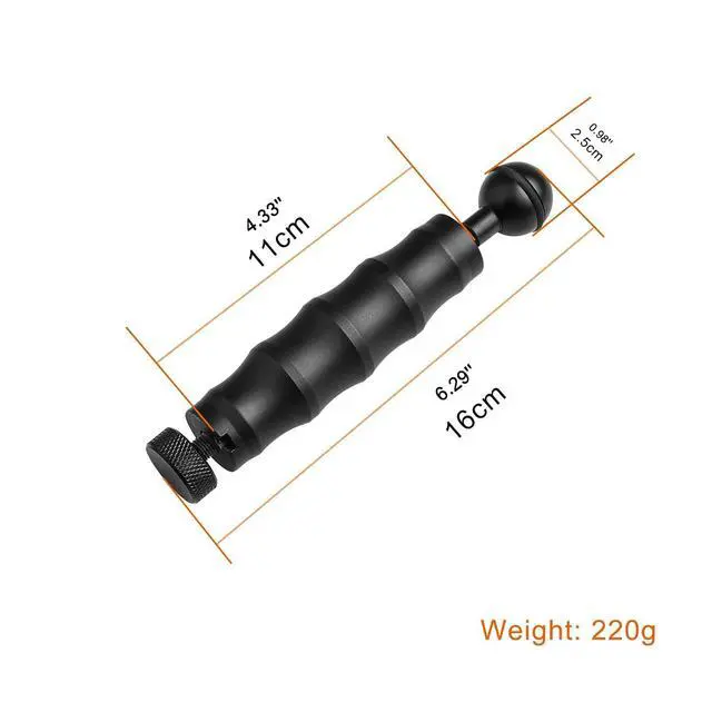 Alt view image 4 of 6 - ZJ12 Handle for Camera Tray, Universal Compatibility with Various Accessories, Easy Mounting of Ball Joint Clamps and Dive Lights for Underwater Photography