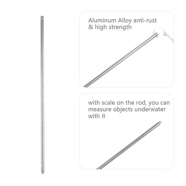 Alt view image 2 of 7 - Scuba Diving Pointer 13 inchs Aluminum Alloy Lobster Tickle Pointer Underwater Shaker Noise Maker Dive Stick Rod with Lanyard Multifunctional Scuba Diving Accessories