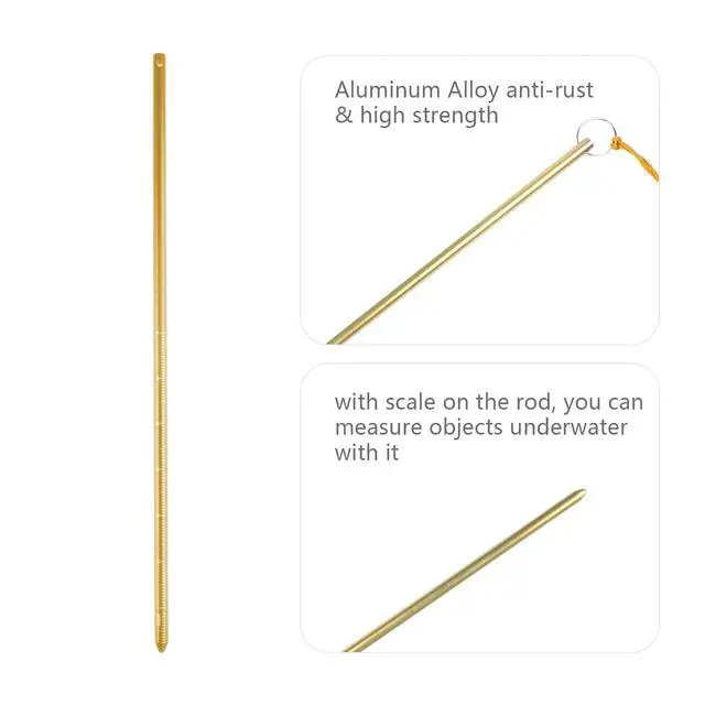 Alt view image 2 of 7 - Scuba Diving Pointer 13 inchs Aluminum Alloy Lobster Tickle Pointer Underwater Shaker Noise Maker Dive Stick Rod with Lanyard Multifunctional Scuba Diving Accessories