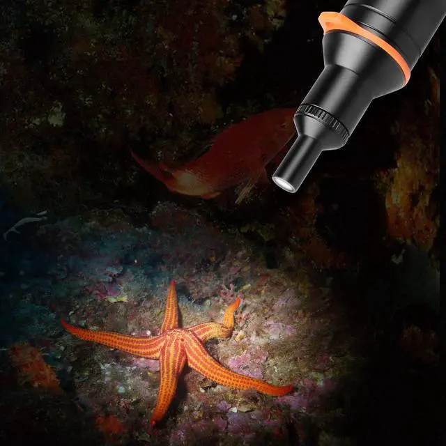 Alt view image 6 of 6 - D530V Aluminum Alloy Diving Video Light Snoot Underwater Dive Torch Snoot for Macro Photography and Videography Photography