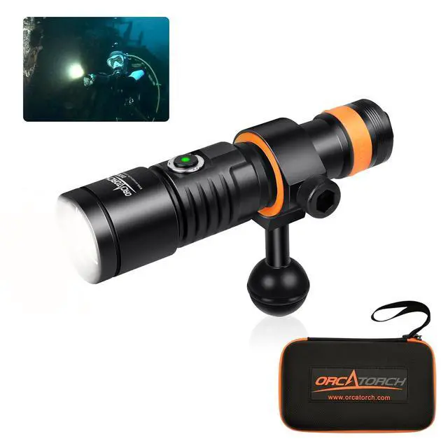 Alt view image 3 of 7 - D530 Dive Light Kit with Titanium Alloy Side Button Switch D530V Dive Light Kit with ZJ18 Ball Joint Bracket Bundle