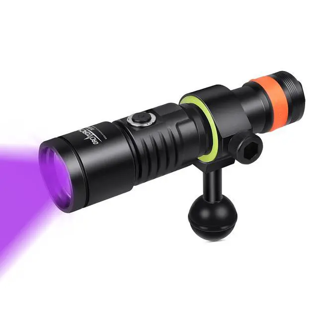 Alt view image 2 of 6 - D530V Video Light with 395NM LED UV Light Blacklight 120 Degrees Photography Light with Ball Joint & H02 Underwater Camera Tray Kit
