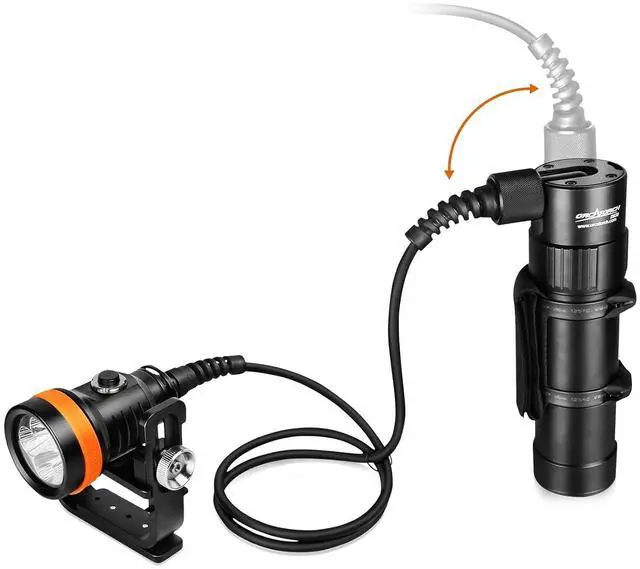 Main image of D630 V2.0 4600 Lumen 5 Imported LED Primary Canister Dive Light with 7° Super Focus Beam, Straight/Side Mounted and Backmount Technical Diving Flashlight, for Cave Wreck Night Diving