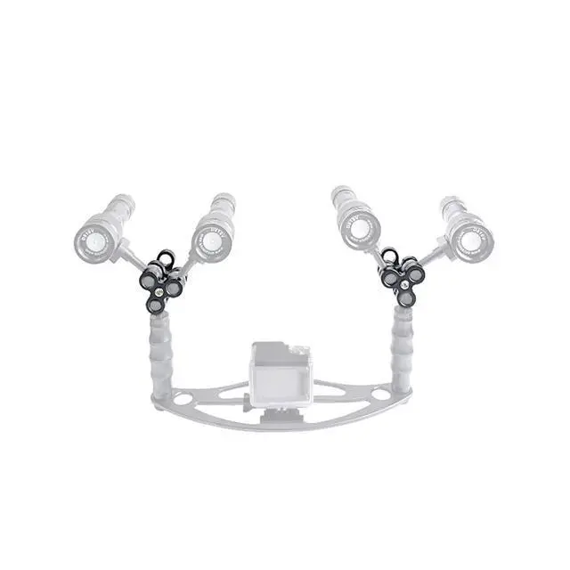 Alt view image 2 of 3 - ZJ14 Aluminum Ball Joint Clamp for Underwater Diving Light Arms Tray, Photography Diving Camera, 360° Clip Adapter Bracket Holder for Action Camera, Dive Flashlight Arm Connected Accessories