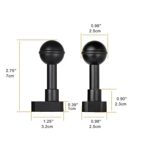 Alt view image 4 of 5 - M03 Scuba Dive Ball Joint Adapter Compatible with D900V and D910V Dive Lights for Underwater Photography & Video