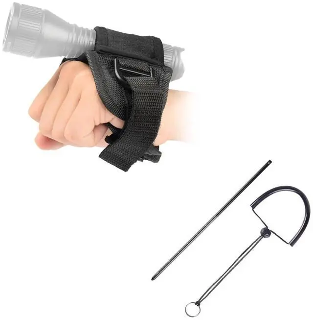 Main image of Diving Flashlight Glove Hands-Free Universal Adjustable Wrist Strap Scuba Diving Pointer 13in Bundle