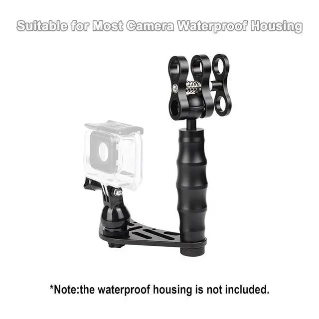 Alt view image 4 of 6 - D530V 1200 Lumen Cool White Light Video Light 140 Degrees Photography Light with Ball Joint & H02 Underwater Camera Tray Kit