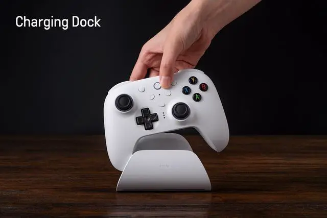 Alt view image 6 of 7 - Ultimate 2 Wireless Gaming Controller with TMR Joysticks, Switchable Hall Effect/Tactile Triggers, 8Speed Wireless Tech, Charging Dock, RGB Fire Ring for PC & Android - Black
