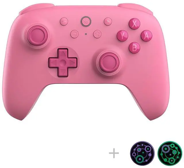 Main image of Ultimate 2C Hall Effect Joysticks Bluetooth Controller with Remappable L4/R4 Bumpers, 6-axis Motion Control, Rumble Vibration and Turbo Function for Switch/Switch 2 (Pink)