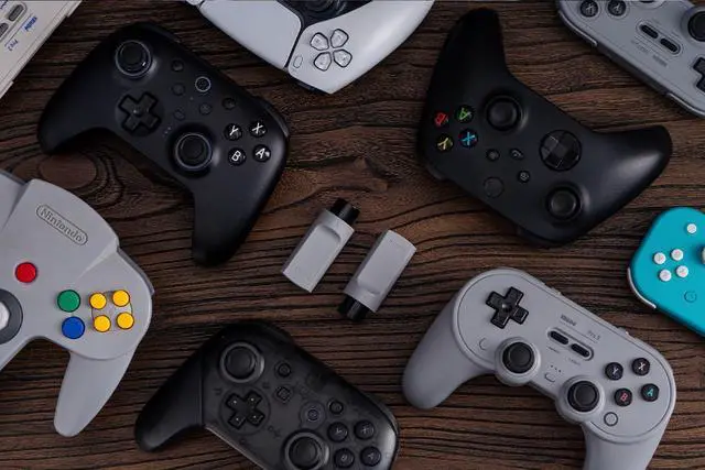 Alt view image 7 of 7 - Retro Receiver for N64 and Windows, Compatible with Xbox Series Controller, Xbox One Bluetooth Controller, Switch Pro and PS5/PS4 Controller on N64 console