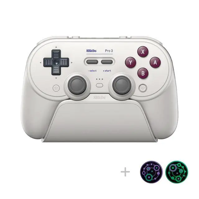 Alt view image 2 of 7 - Pro 3 Bluetooth Controller with Swappable ABXY Buttons, TMR Joysticks, Hall Effect Triggers, Pro Back Buttons, Charging Dock, for Switch/Switch 2, Windows, Apple, SteamOS, Android - G Classic