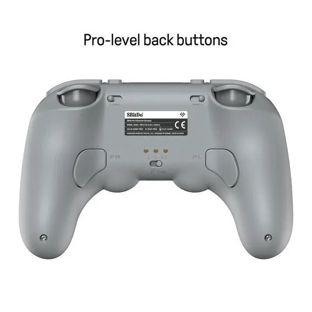 Alt view image 4 of 7 - Pro 3 Bluetooth Controller with Swappable ABXY Buttons, TMR Joysticks, Hall Effect Triggers, Pro Back Buttons, Charging Dock, for Switch/Switch 2, Windows, Apple, SteamOS, Android - Gray
