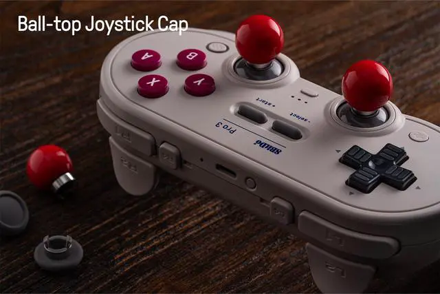 Alt view image 6 of 7 - Pro 3 Bluetooth Controller with Swappable ABXY Buttons, TMR Joysticks, Hall Effect Triggers, Pro Back Buttons, Charging Dock, for Switch/Switch 2, Windows, Apple, SteamOS, Android - G Classic
