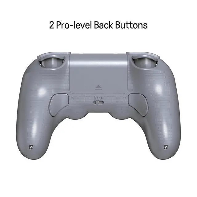 Alt view image 3 of 7 - Pro 2 Wireless Bluetooth Controller with Travel Case, Hall Effect Joystick Update, Retro Gamepad for Switch/Switch 2, PC, Android, and Steam Deck & Apple (Gray Edition)