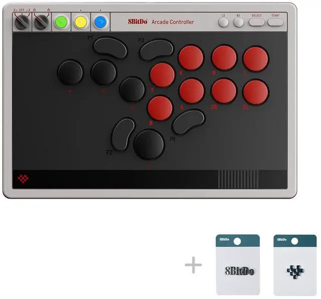 Main image of All-Button Arcade Controller for Switch/Switch 2 & Windows Bluetooth, 2.4G, Wired Connectivity, Low-profile Mechanical Switches, 4 Programmable Buttons with fast-mapping, Hot-swappable PCB
