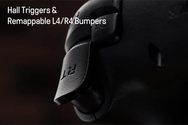 Alt view image 4 of 7 - Ultimate 2C Hall Effect Joysticks and Hall Triggers Wireless Controller for Windows PC and Android, with Remappable L4/R4 Bumpers, Turbo function & Rumble vibration (Transparent Black)
