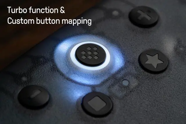 Alt view image 5 of 7 - Ultimate 2C Hall Effect Joysticks and Hall Triggers Wireless Controller for Windows PC and Android, with Remappable L4/R4 Bumpers, Turbo function & Rumble vibration (Transparent Black)