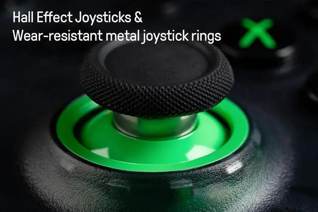 Alt view image 3 of 7 - Ultimate 2C Hall Effect Joysticks and Hall Triggers Wireless Controller for Windows PC and Android, with Remappable L4/R4 Bumpers, Turbo function & Rumble vibration (Transparent Black)