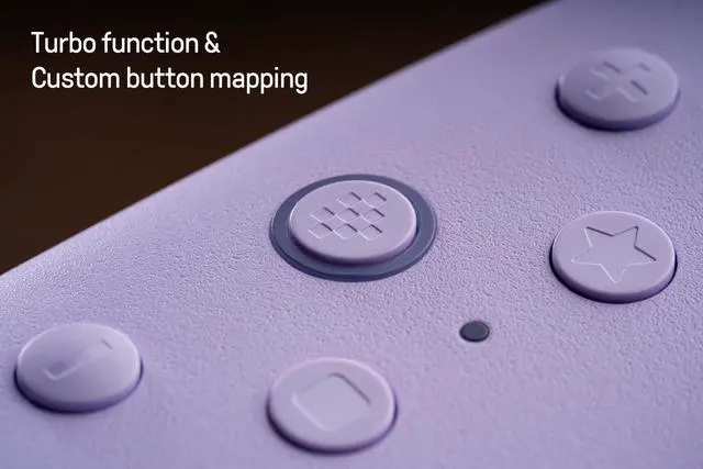 Alt view image 6 of 7 - Ultimate 2C Hall Effect Joysticks and Hall Triggers Wireless Controller for Windows PC and Android, with Remappable L4/R4 Bumpers, Turbo function & Rumble vibration (Purple)